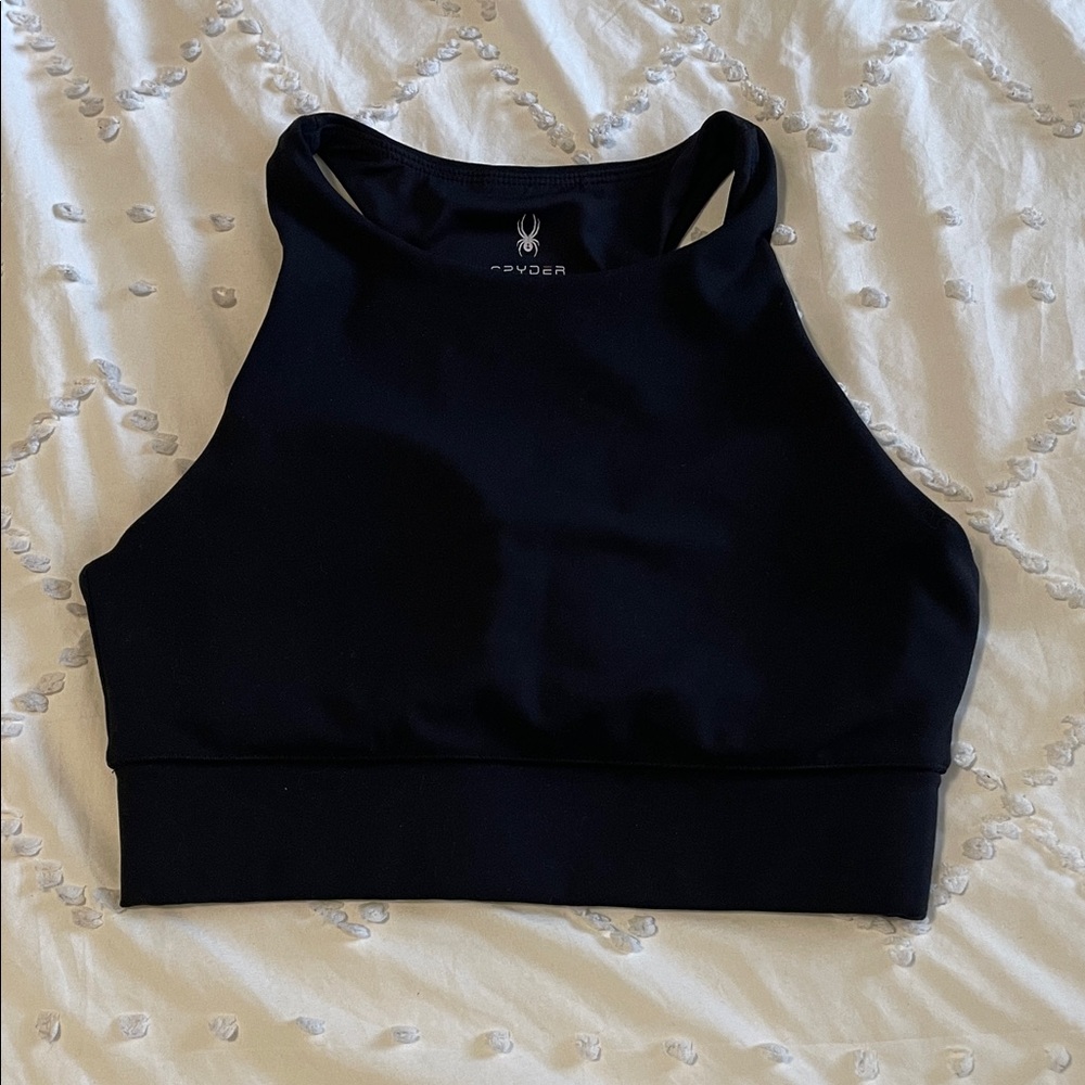 Spyder Midnight Black Athletic Top sports bra
